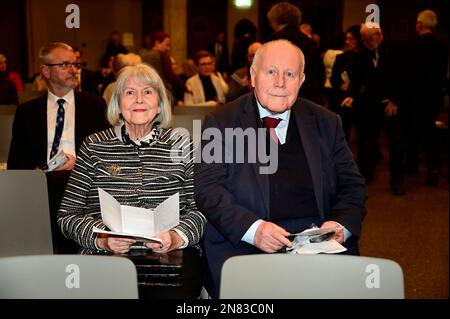 Georg Milbradt mit Ehefrau Angelika Meeth-Milbradt bei der Verleihung des Internationalen Brückepreis der Europastadt Görlitz/Zgorzelec 2022 an die SC Stockfoto