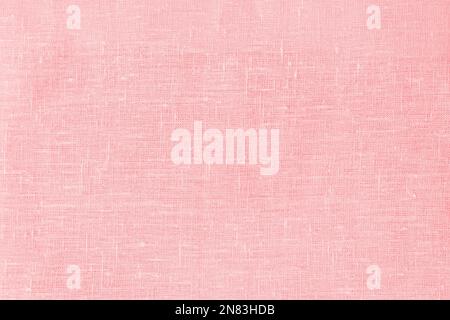 Rosa Leinen Pastellstoff, Hintergrund oder Textur, Nahaufnahme, Draufsicht, horizontal Stockfoto
