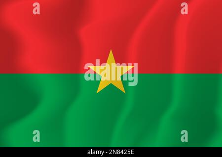 Burkina Faso Winkte Fahnenbildungs-Vektor Stock Vektor