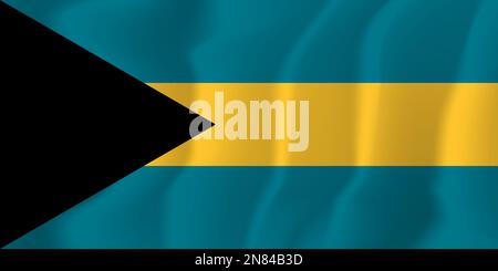 Bahamas Waved Flag Illustrationsvektor Stock Vektor