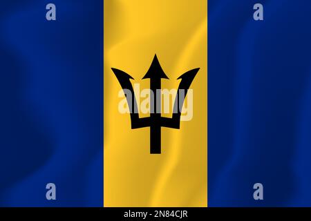 Barbados Winkte Fahnenbildungs-Vektor Stock Vektor