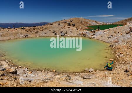 Emerald Lakes im Tongariro-Nationalpark, Neuseeland Stockfoto