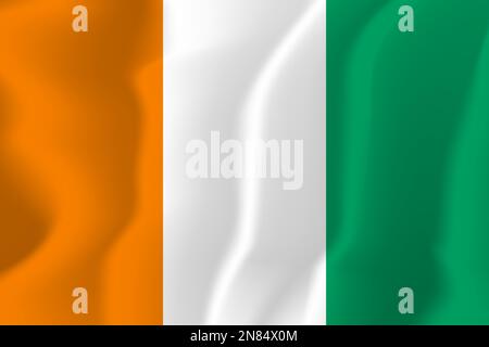 Elfenbeinküste – Waved Flag Illustration Vector Stock Vektor