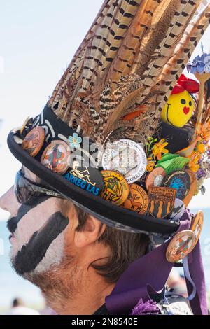 England, Dorset, Isle of Perbeck, Swanage, Swanage Annual Folk Festival, Portrait von Male Morris Dancer Stockfoto