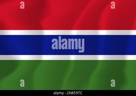 Gambia Waved Flag Illustration Vector Stock Vektor