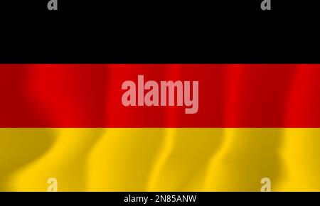 Deutschland Waved Flag Illustration Vector Stock Vektor
