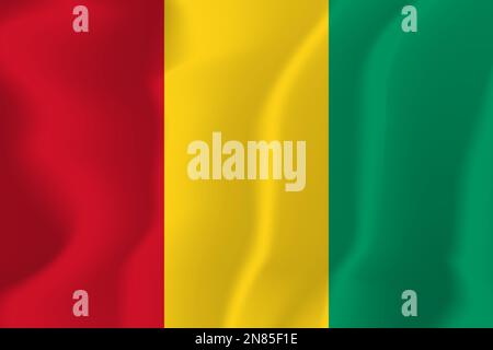 Guinea Winkte Fahnenbildungs-Vektor Stock Vektor