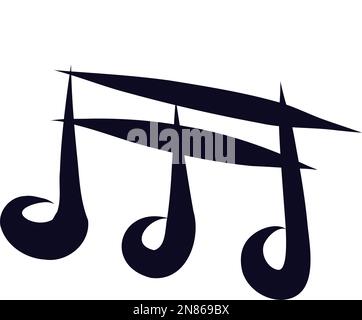 Schwarze Noten. Vektordarstellung der Noten EPS10 Stock Vektor