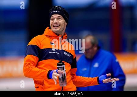 TOMASZOW MAZOWIECKI, POLEN - FEBRUAR 11: Hein Otterspeer der Niederlande tritt während der ISU Speed Skating World Cup 5 am 11. Februar 2023 in Tomaszow Mazowiecki, Polen, an der Men's A Group 500m Teil (Foto: Andre Weening/Orange Pictures) Kredit: Orange Pics BV/Alamy Live News Stockfoto