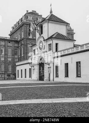 Der Palast von Venaria (Italienisch: Reggia di Venaria reale) ist eine ehemalige königliche Residenz und Gärten in Venaria reale, nahe Turin - Italien Stockfoto