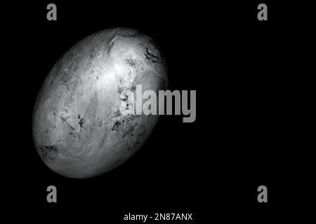 Digitales Foto des Zwergplaneten Haumea. Stockfoto