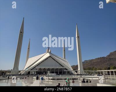 Faisal Moschee Islamabad. Pakistan 7. Februar 2023. Stockfoto