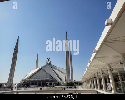 Faisal Moschee Islamabad. Pakistan 7. Februar 2023. Stockfoto