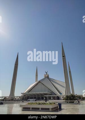 Faisal Moschee Islamabad. Pakistan 7. Februar 2023. Stockfoto