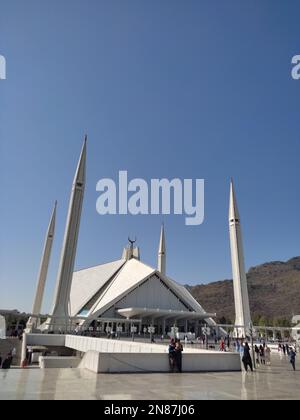 Faisal Moschee Islamabad. Pakistan 7. Februar 2023. Stockfoto