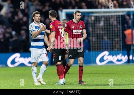 Während des EFL Sky Bet Championship-Spiels zwischen Queens Park Rangers und Millwall im Kiyan Prince Foundation Stadium, London, England, am 11. Februar 2023. Foto: Grant Winter. Nur redaktionelle Verwendung, Lizenz für kommerzielle Verwendung erforderlich. Keine Verwendung bei Wetten, Spielen oder Veröffentlichungen von Clubs/Ligen/Spielern. Kredit: UK Sports Pics Ltd/Alamy Live News Stockfoto