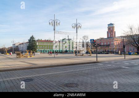 Czestochowa, Polen - 01. Januar 2023: Stadt Częstochowa am ersten Weihnachtsfeiertag. Reisen Stockfoto