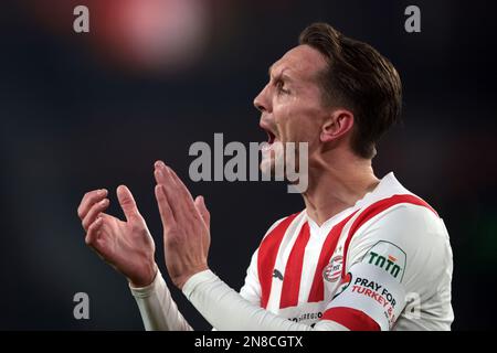 EINDHOVEN - Luuk de Jong von PSV Eindhoven während des niederländischen Premier-League-Spiels zwischen PSV Eindhoven und dem FC Groningen am 11. Februar 2023 im Phillips-Stadion in Eindhoven, Niederlande. ANP JEROEN PUTMANS Stockfoto