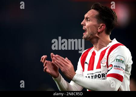 EINDHOVEN - Luuk de Jong von PSV Eindhoven während des niederländischen Premier-League-Spiels zwischen PSV Eindhoven und dem FC Groningen am 11. Februar 2023 im Phillips-Stadion in Eindhoven, Niederlande. ANP JEROEN PUTMANS Stockfoto