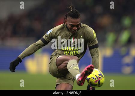Mailand, Italien, 10. Februar 2023. Rafael Leao von AC Milan beim Spiel der Serie A in Giuseppe Meazza, Mailand. Der Bildausdruck sollte lauten: Jonathan Moscrop/Sportimage Stockfoto