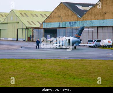 Ein sehr geschäftiger Tag am Flughafen Blackpool, Blackpool, Lancashire, Großbritannien, Europa Stockfoto
