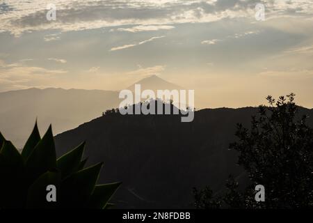 Noggy Teide Blick auf Teneriffa Kanarische Inseln, Spanien Stockfoto