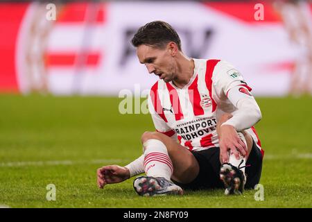 EINDHOVEN, NIEDERLANDE - FEBRUAR 11: Luuk de Jong von PSV während des Eredivisie-Spiels zwischen PSV und FC Groningen im Philips Stadion am 11. Februar 2023 in Eindhoven, Niederlande (Foto von Joris Verwijst/Orange Pictures). Guthaben: Orange Pics BV/Alamy Live News Stockfoto