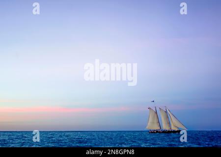 Großsegler „America“ vor der Küste von Key West Florida Stockfoto