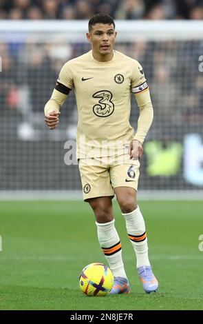 London, Großbritannien. 11. Februar 2023 Thiago Silva von Chelsea während des Premier League-Spiels im London Stadium, London. Das Bild sollte lauten: Paul Terry / Sportimage Credit: Sportimage/Alamy Live News Stockfoto