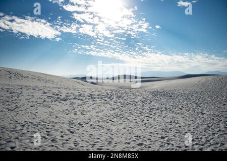 Gipssanddünen, White Sands National Park, New Mexico, USA Stockfoto