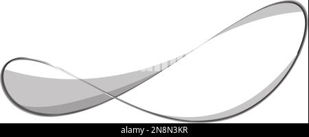 Infinity-Symbol mehrerer dünner schwarzer Linien. Konzept von unendlich, grenzenlos und endlos. Einfaches flaches Vektor-Designelement. Stock Vektor