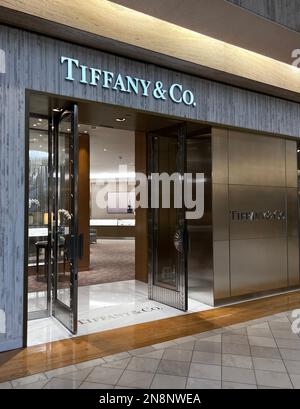 Eintritt zum Tiffany & Co Store in der Northbrook Court Mall in einem Vorort von Chicago, Illinois Stockfoto