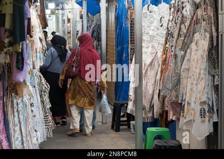 28. Januar 2023 Aktivitäten rund um Malioboro, Yogyakarta, Indonesien. Stockfoto
