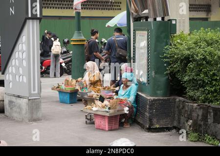 28. Januar 2023 Aktivitäten rund um Malioboro, Yogyakarta, Indonesien. Stockfoto