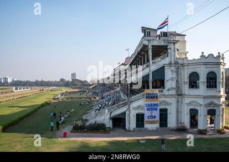 Kalkutta, Indien. 12. Februar 2023. Queen Elizabeth II Memorial Cup (Gr.3) 2023 im Royal Calcutta Turf Club, Kalkutta, Indien, am 11. Februar 2023 (Foto von Amlan Biswas/Pacific Press). Kredit: Pacific Press Media Production Corp./Alamy Live News Stockfoto