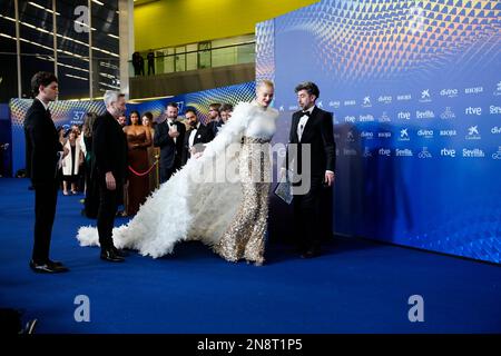 Sevilla. Spanien. 20230211, Belen Rueda nimmt am 11. Februar 2023 in Sevilla, Spanien, an den Goya Awards 37. - Red Carpet at Fibes - Conference and Exhibition Teil Stockfoto