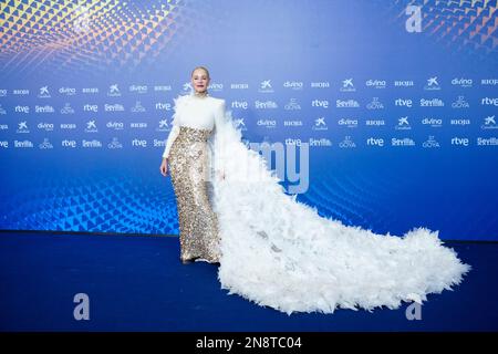 Sevilla. Spanien. 20230211, Belen Rueda nimmt am 11. Februar 2023 in Sevilla, Spanien, an den Goya Awards 37. - Red Carpet at Fibes - Conference and Exhibition Teil Stockfoto