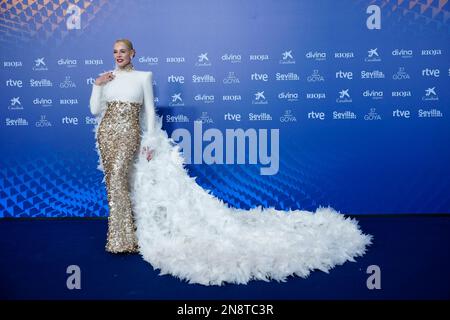 Sevilla. Spanien. 20230211, Belen Rueda nimmt am 11. Februar 2023 in Sevilla, Spanien, an den Goya Awards 37. - Red Carpet at Fibes - Conference and Exhibition Teil Stockfoto