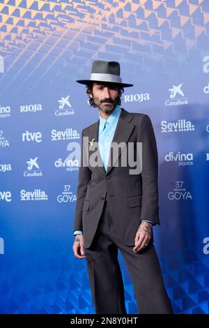 11. Februar 2023, Sevilla, Andalusien, Spanien: Leiva nimmt an den Goya Awards 37. Teil – Roter Teppich bei Fibes – Konferenz und Ausstellung am 11. Februar 2023 in Sevilla, Spanien (Kreditbild: © Jack Abuin/ZUMA Press Wire) – NUR REDAKTIONELLE VERWENDUNG! Nicht für den kommerziellen GEBRAUCH! Stockfoto