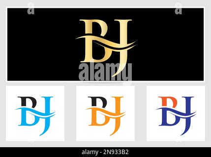 Ursprüngliches Monogramm Letter BJ Logo-Design. BJ-Logotypvorlage Stock Vektor