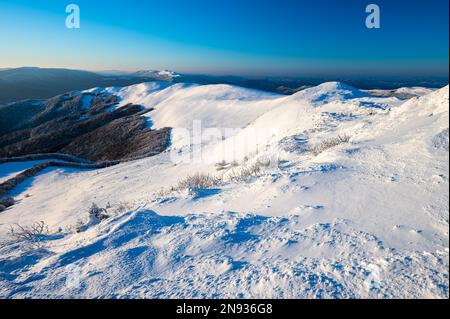 Mount Szeroki Wierch, Bieszczady Nationalpark, Karpaten, Polen. Stockfoto