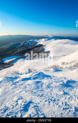 Mount Szeroki Wierch, Bieszczady Nationalpark, Karpaten, Polen. Stockfoto