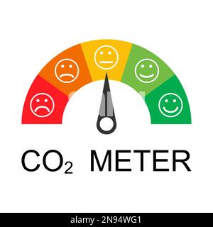 CO2 Reduce Cloud Icon, saubere globale Emission, Umwelt Öko-Design Symbol Vektor-Illustration . Stock Vektor