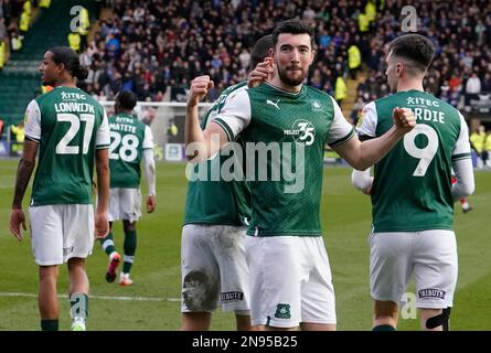 PLYMOUTH, ENGLAND - 11. FEBRUAR: Während der Sky Bet League One zwischen Plymouth Argyle und Portsmouth, im Home Park am 11. Februar 2023 in Plymouth, Großbritannien. (Foto von MB Media) Stockfoto