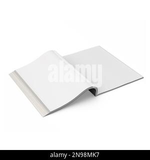 Weißbuch, Vorlage, Bereinigen, Magazin, 3D-Modellierung Stockfoto