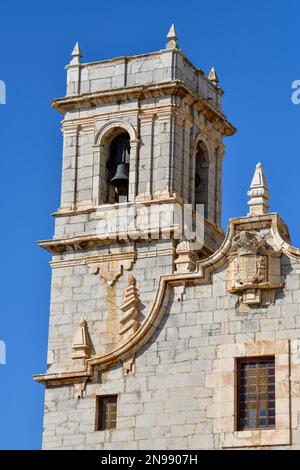 Kirche Esglesia de l'Ermitana in der Altstadt von Peniscola, Provinz Castellon, Costa del Azahar, Region Valencia, Spanien Stockfoto