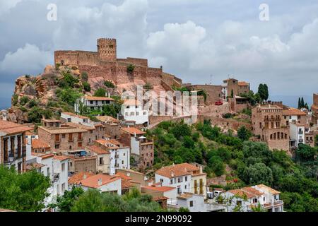 Altstadt von Vilafames, Provinz Castellon, Gemeinde Valencia, Spanien Stockfoto