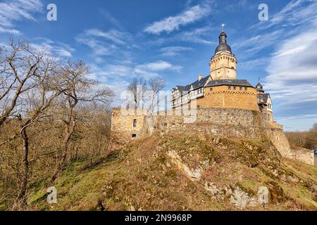 Burg Falkenstein im Harz Stockfoto