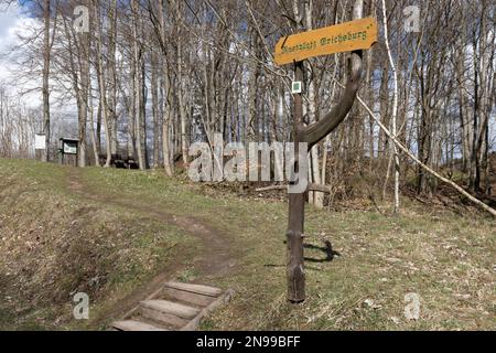 Archäologisches Denkmal Erichsburg Schlösser und Paläste im Harz-Gebirge Stockfoto