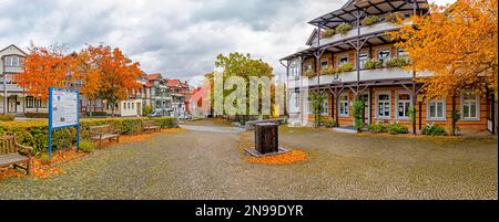 Herbsteindrücke aus Bad Suderode im Harzgebirge am Selketal Stieg Stockfoto